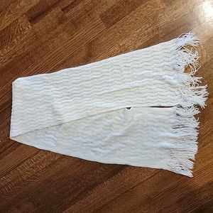 Beautiful cream scarf with a touch of sparkling.